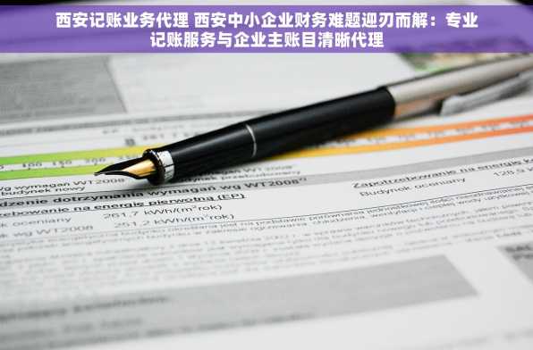 西安记账业务代理 西安中小企业财务难题迎刃而解：专业记账服务与企业主账目清晰代理