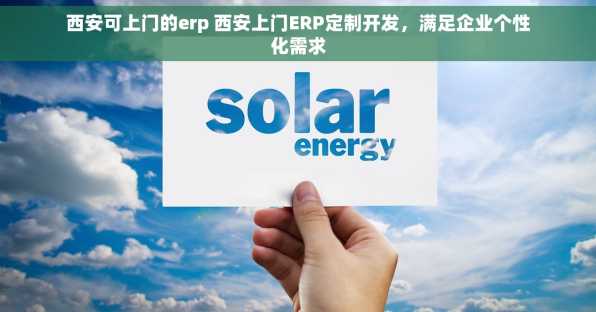 西安可上门的erp 西安上门ERP定制开发，满足企业个性化需求