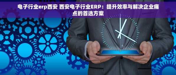 电子行业erp西安 西安电子行业ERP：提升效率与解决企业痛点的首选方案