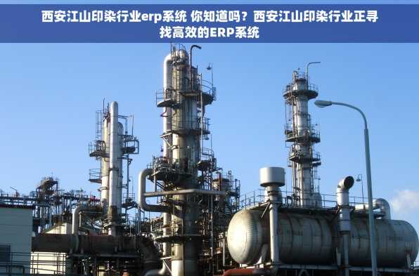西安江山印染行业erp系统 你知道吗？西安江山印染行业正寻找高效的ERP系统