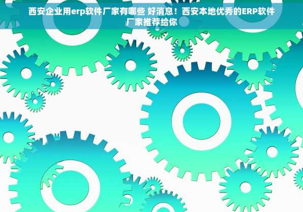 西安企业用erp软件厂家有哪些 好消息！西安本地优秀的ERP软件厂家推荐给你