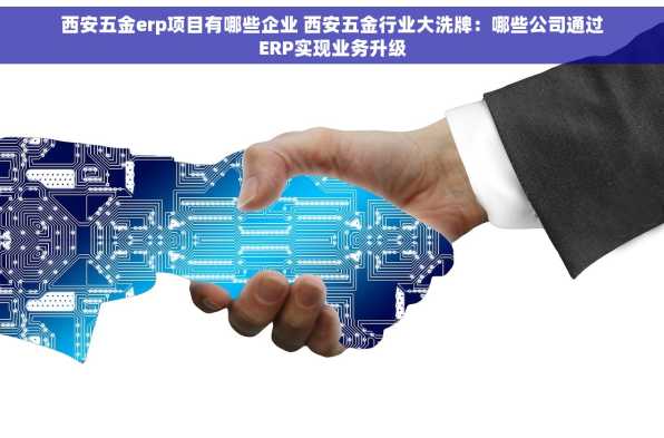 西安五金erp项目有哪些企业 西安五金行业大洗牌：哪些公司通过ERP实现业务升级