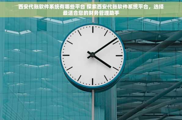 西安代账软件系统有哪些平台 探索西安代账软件系统平台，选择最适合您的财务管理助手