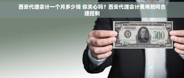 西安代理会计一个月多少钱 你关心吗？西安代理会计费用如何合理控制