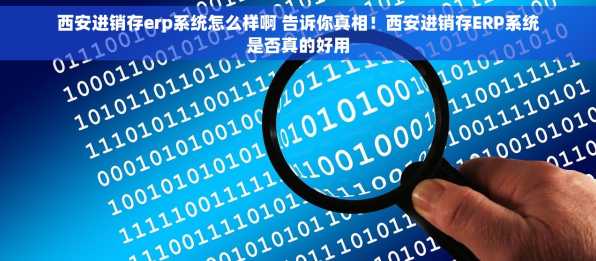 西安进销存erp系统怎么样啊 告诉你真相！西安进销存ERP系统是否真的好用