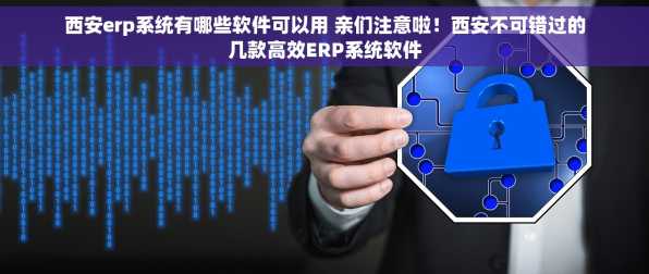西安erp系统有哪些软件可以用 亲们注意啦！西安不可错过的几款高效ERP系统软件