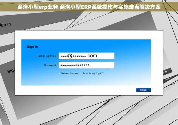 商洛小型erp业务 商洛小型ERP系统操作与实施难点解决方案
