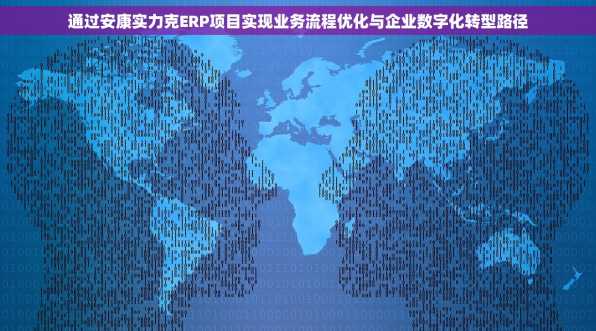 通过安康实力克ERP项目实现业务流程优化与企业数字化转型路径