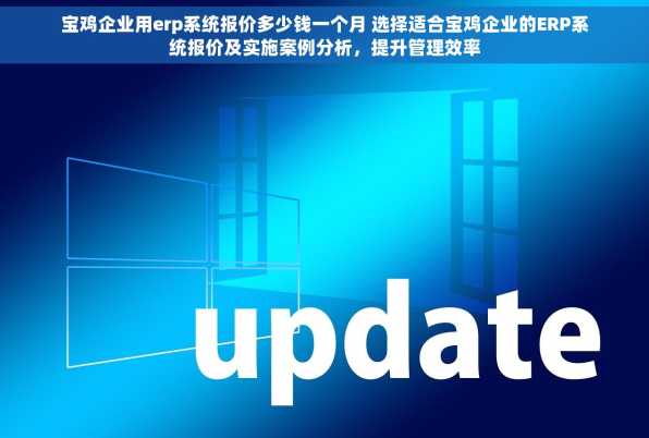 宝鸡企业用erp系统报价多少钱一个月 选择适合宝鸡企业的ERP系统报价及实施案例分析，提升管理效率