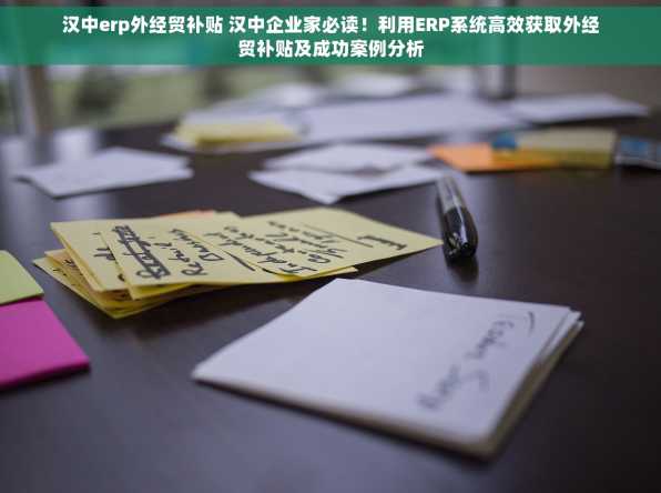 汉中erp外经贸补贴 汉中企业家必读！利用ERP系统高效获取外经贸补贴及成功案例分析