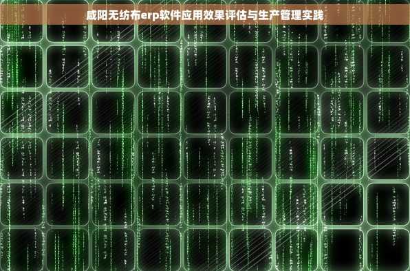 咸阳无纺布erp软件应用效果评估与生产管理实践