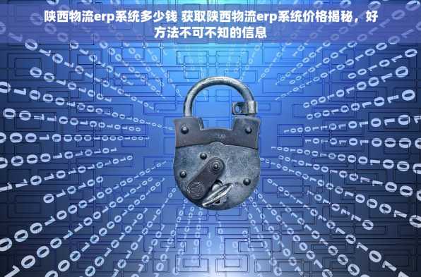 陕西物流erp系统多少钱 获取陕西物流erp系统价格揭秘，好方法不可不知的信息