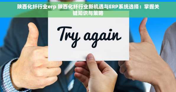陕西化纤行业erp 陕西化纤行业新机遇与ERP系统选择：掌握关键知识与策略