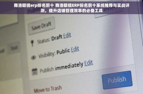 商洛眼镜erp排名前十 商洛眼镜ERP排名前十系统推荐与实战评测，提升店铺管理效率的必备工具