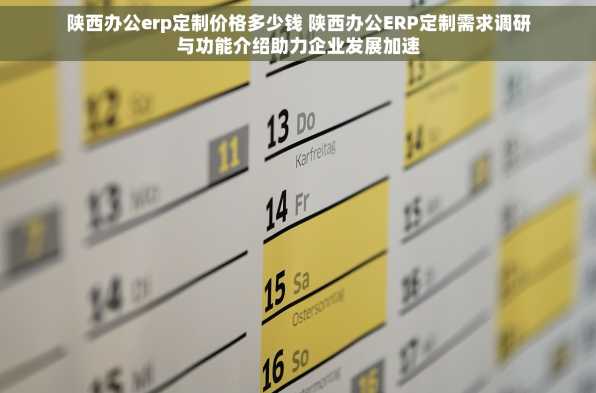 陕西办公erp定制价格多少钱 陕西办公ERP定制需求调研与功能介绍助力企业发展加速
