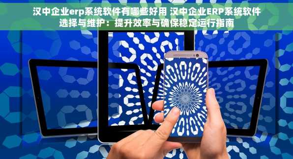 汉中企业erp系统软件有哪些好用 汉中企业ERP系统软件选择与维护：提升效率与确保稳定运行指南