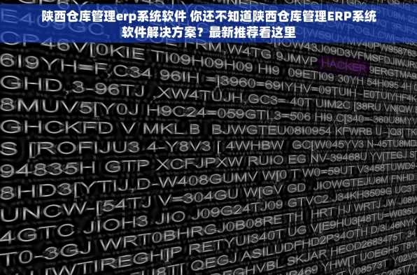 陕西仓库管理erp系统软件 你还不知道陕西仓库管理ERP系统软件解决方案？最新推荐看这里