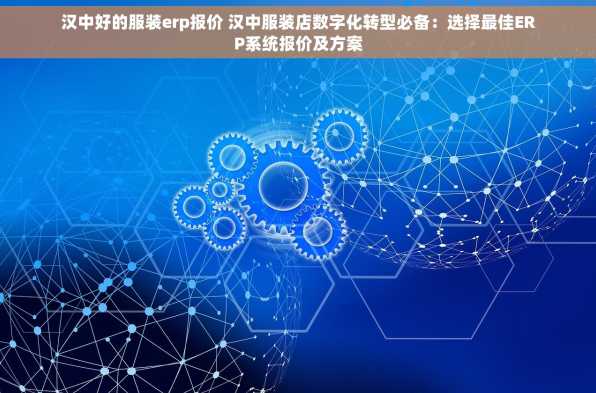 汉中好的服装erp报价 汉中服装店数字化转型必备：选择最佳ERP系统报价及方案