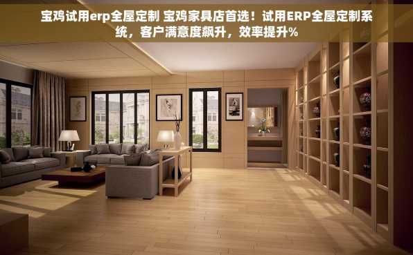 宝鸡试用erp全屋定制 宝鸡家具店首选！试用ERP全屋定制系统，客户满意度飙升，效率提升%
