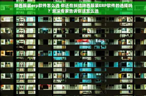 陕西服装erp软件怎么选 你还在纠结陕西服装ERP软件的选择吗？资深专家告诉你该怎么选