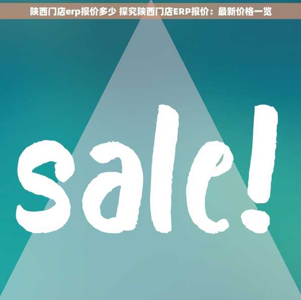 陕西门店erp报价多少 探究陕西门店ERP报价：最新价格一览