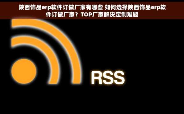 陕西饰品erp软件订做厂家有哪些 如何选择陕西饰品erp软件订做厂家？TOP厂家解决定制难题