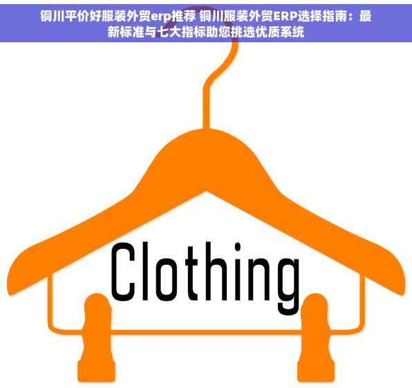 铜川平价好服装外贸erp推荐 铜川服装外贸ERP选择指南：最新标准与七大指标助您挑选优质系统