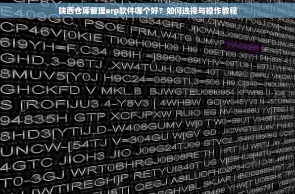 陕西仓库管理erp软件哪个好？如何选择与操作教程