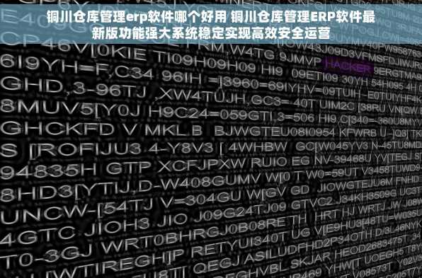 铜川仓库管理erp软件哪个好用 铜川仓库管理ERP软件最新版功能强大系统稳定实现高效安全运营