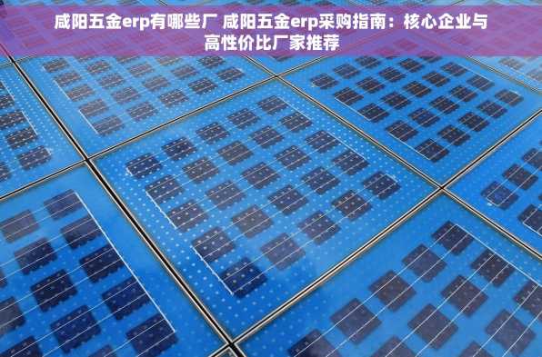 咸阳五金erp有哪些厂 咸阳五金erp采购指南：核心企业与高性价比厂家推荐