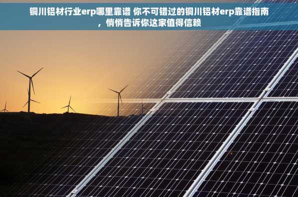 铜川铝材行业erp哪里靠谱 你不可错过的铜川铝材erp靠谱指南，悄悄告诉你这家值得信赖