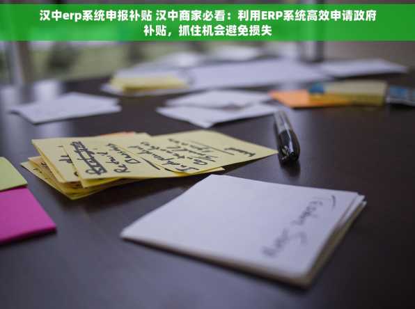 汉中erp系统申报补贴 汉中商家必看：利用ERP系统高效申请政府补贴，抓住机会避免损失