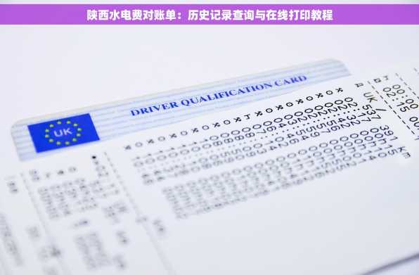 陕西水电费对账单：历史记录查询与在线打印教程